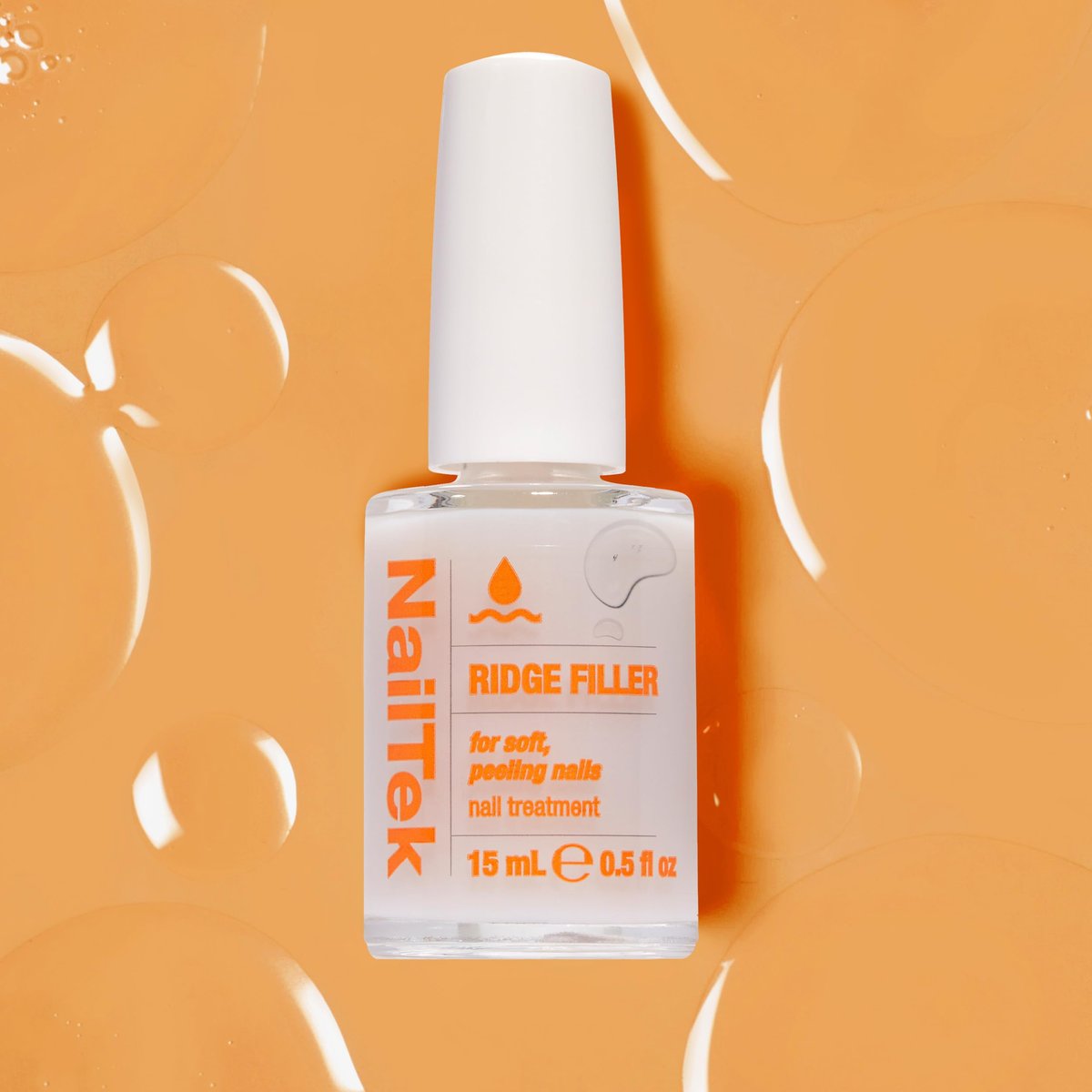 Nail Tek Ridge Filler Formula 2 – Clear Ridge Filler for Nails, Base Coat & Strengthener for Soft Peeling Nails, 0.5 fl oz Avelisse