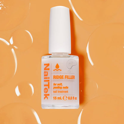 Nail Tek Ridge Filler Formula 2 – Clear Ridge Filler for Nails, Base Coat & Strengthener for Soft Peeling Nails, 0.5 fl oz Avelisse