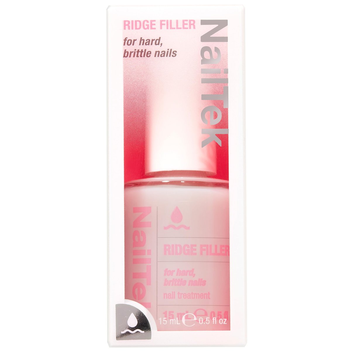 Nail Tek Ridge Filler Formula 3 – Clear Ridge Filler, Base Coat & Strengthener for Hard & Brittle Nails | 0.5 fl oz Avelisse