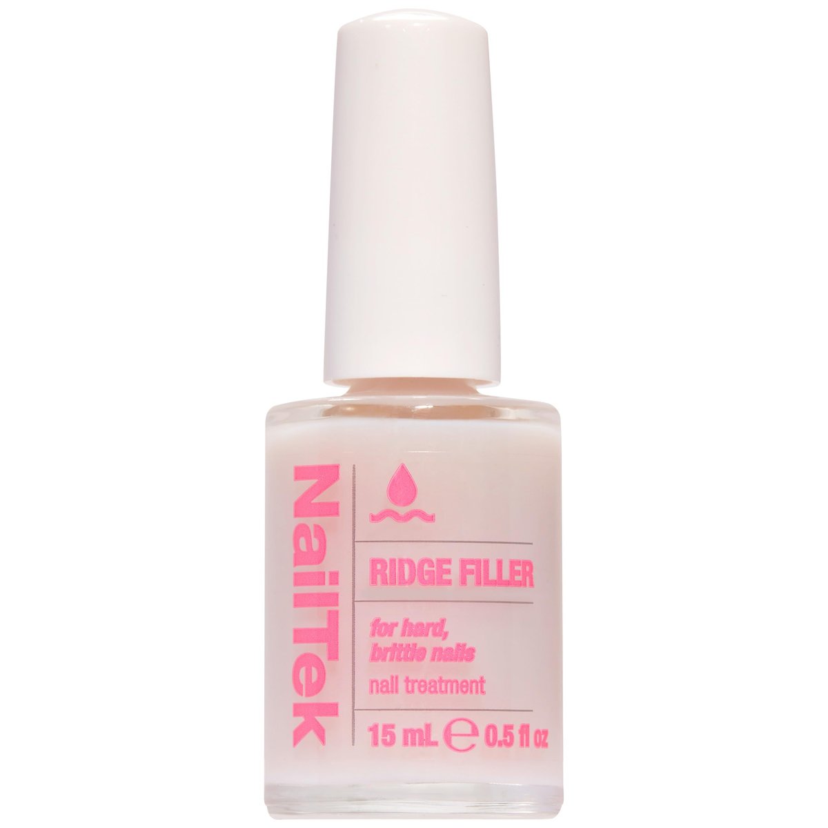 Nail Tek Ridge Filler Formula 3 – Clear Ridge Filler, Base Coat & Strengthener for Hard & Brittle Nails | 0.5 fl oz Avelisse