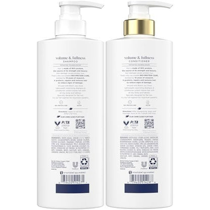 Dove Volume & Fullness Shampoo and Conditioner Set – Daily Volumizing Hair Care with Collagen, 18 oz Each Avelisse