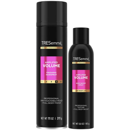 TRESemmé Amplified Volume Finishing Hairspray & Root Boost Spray – 24H Lift, Volumizing Hair Products (8.9 oz, Pack of 2) Avelisse