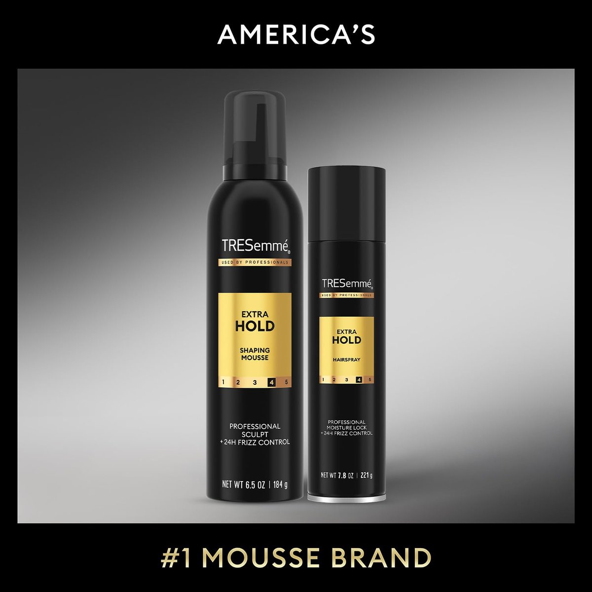 TRESemmé Extra Hold Hairspray & Shaping Mousse Bundle – 24H Touchable Hold & Volume + Frizz Control Avelisse