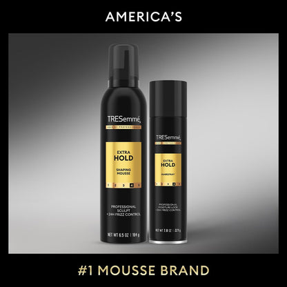 TRESemmé Extra Hold Hairspray & Shaping Mousse Bundle – 24H Touchable Hold & Volume + Frizz Control Avelisse