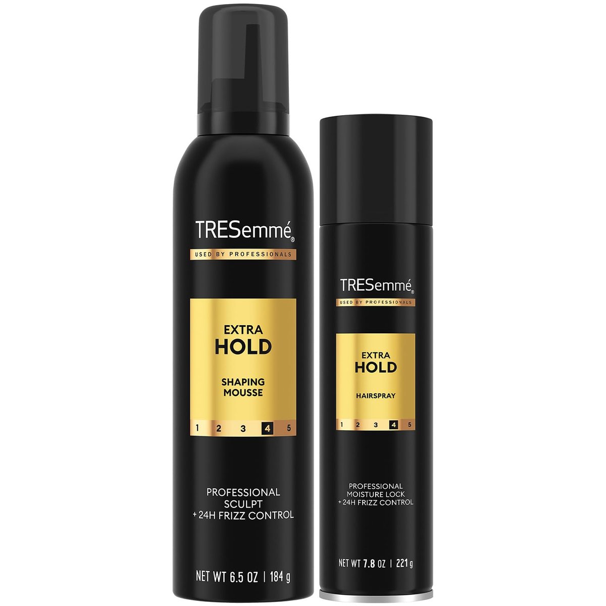 TRESemmé Extra Hold Hairspray & Shaping Mousse Bundle – 24H Touchable Hold & Volume + Frizz Control Avelisse