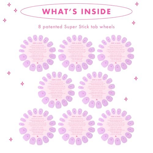Super Stick Mani Adhesive Tabs Set - No Glue Needed, Non-Toxic, 7-Day Wear for Olive & June Press-On Nails - görsel 10