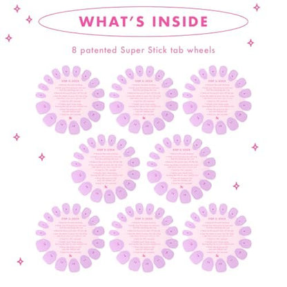 Super Stick Mani Adhesive Tabs Set - No Glue Needed, Non-Toxic, 7-Day Wear for Olive & June Press-On Nails