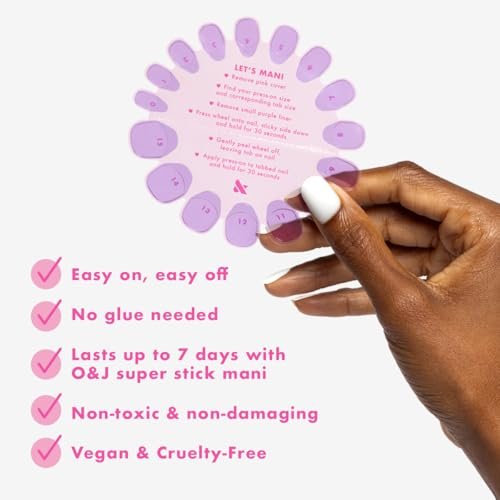 Super Stick Mani Adhesive Tabs Set - No Glue Needed, Non-Toxic, 7-Day Wear for Olive & June Press-On Nails - görsel 6