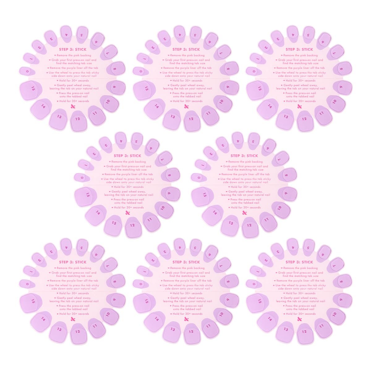 Super Stick Mani Adhesive Tabs Set - No Glue Needed, Non-Toxic, 7-Day Wear for Olive & June Press-On Nails - görsel 1