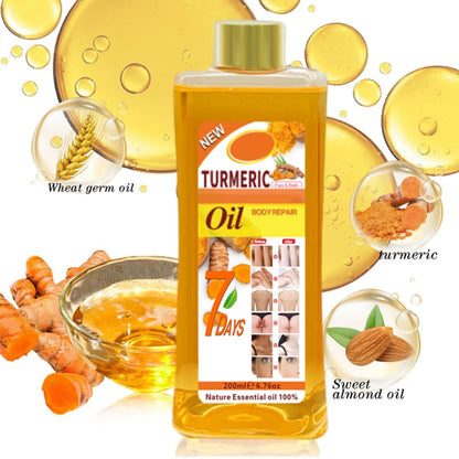 Gtrwadd Turmeric Oil for Skin - Natural Moisturizing Nourishing Face & Body Oil with Vitamin E - 6.76 Fl Oz