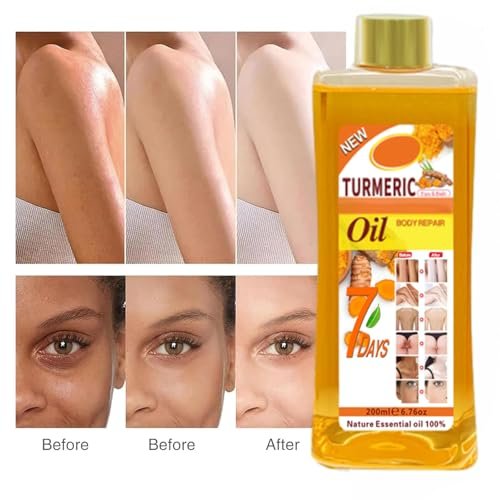 Gtrwadd Turmeric Oil for Skin - Natural Moisturizing Nourishing Face & Body Oil with Vitamin E - 6.76 Fl Oz - görsel 4