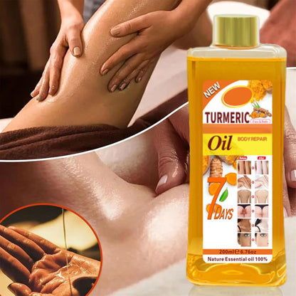 Gtrwadd Turmeric Oil for Skin - Natural Moisturizing Nourishing Face & Body Oil with Vitamin E - 6.76 Fl Oz