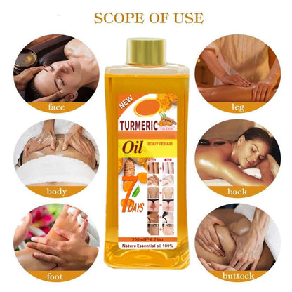 Gtrwadd Turmeric Oil for Skin - Natural Moisturizing Nourishing Face & Body Oil with Vitamin E - 6.76 Fl Oz