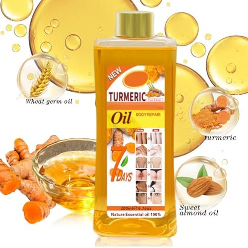 Gtrwadd Turmeric Oil for Skin - Natural Moisturizing Nourishing Face & Body Oil with Vitamin E - 6.76 Fl Oz - görsel 10