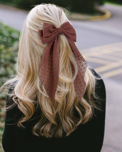 Tobeffect Hair Bow for Women Clips Bulk - 8PCS Big Ribbon Bows with Long Tail, Oversized Satin Hair Accessories Avelisse