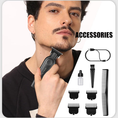 VGR 995 Professional Hair Trimmer for Men – Zero Gapped Barber Edgers, Portable Cordless Beard Trimmer Clipper with 4 Guide Combs, USB Rechargeable