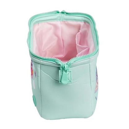 Impressions Vanity Hello Kitty and Friends Vacay Cosmetic Pouch - Mint Faux Leather Travel Makeup Bag with Inner Pockets
