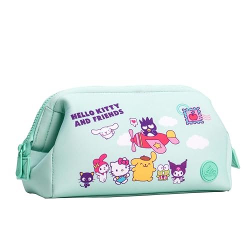 Impressions Vanity Hello Kitty and Friends Vacay Cosmetic Pouch - Mint Faux Leather Travel Makeup Bag with Inner Pockets - görsel 2
