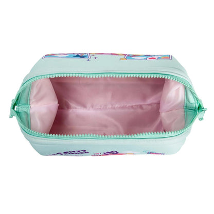 Impressions Vanity Hello Kitty and Friends Vacay Cosmetic Pouch - Mint Faux Leather Travel Makeup Bag with Inner Pockets