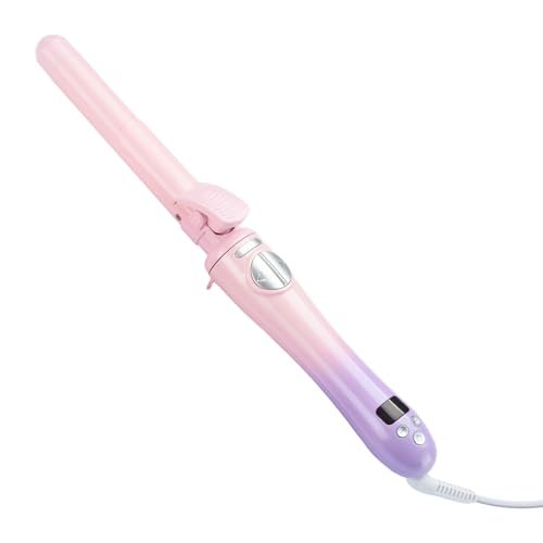 SEMQIMIUSO 1 Inch Rotating Curling Iron for Long Hair – Automatic Ceramic Tourmaline Curler with Dual Voltage, Up to 450°F, Beach Waves Avelisse