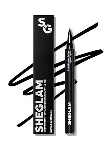 SHEGLAM Oh So Rich Matte Eyeliner - Waterproof, Smudgeproof, Longwearing Liquid Eyeliner - Black