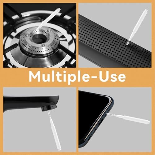 50-Pack Shower Head Cleaning Brush Set - Stainless Steel Anti-Clogging Tool with Protective Cover & Storage Boxes (Orange, White) - görsel 12