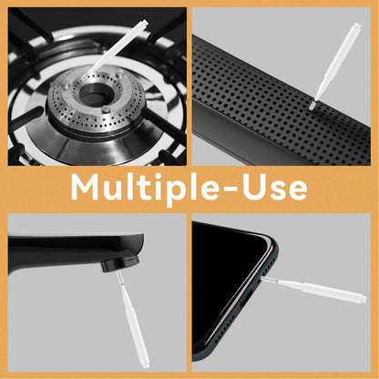 50-Pack Shower Head Cleaning Brush Set - Stainless Steel Anti-Clogging Tool with Protective Cover & Storage Boxes (Orange, White)