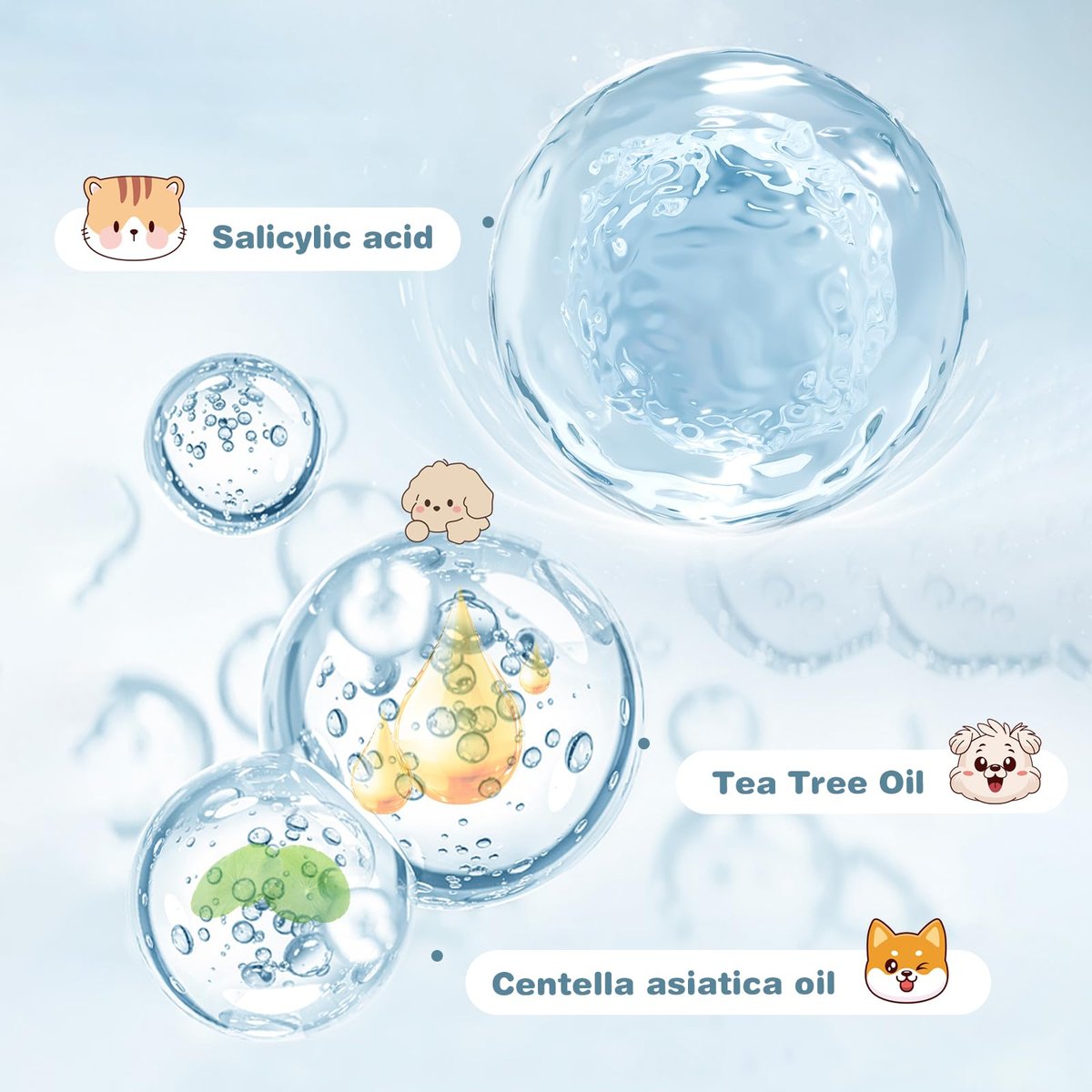 VENROCK Pimple Patches for Face – 48 Count Hydrocolloid Acne Treatment with Cute Pet Shapes, Salicylic Acid, Tea Tree Oil & Centella Asiatica – Fun Acne Spot Stickers for Kids & Adults - görsel 5