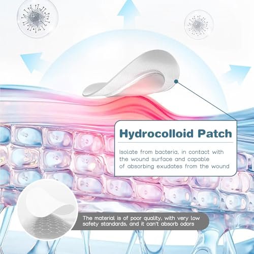 VENROCK Pimple Patches for Face – 48 Count Hydrocolloid Acne Treatment with Cute Pet Shapes, Salicylic Acid, Tea Tree Oil & Centella Asiatica – Fun Acne Spot Stickers for Kids & Adults - görsel 8