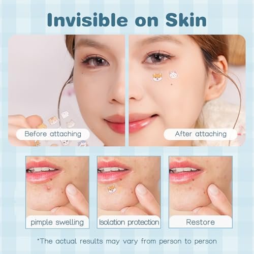 VENROCK Pimple Patches for Face – 48 Count Hydrocolloid Acne Treatment with Cute Pet Shapes, Salicylic Acid, Tea Tree Oil & Centella Asiatica – Fun Acne Spot Stickers for Kids & Adults - görsel 12