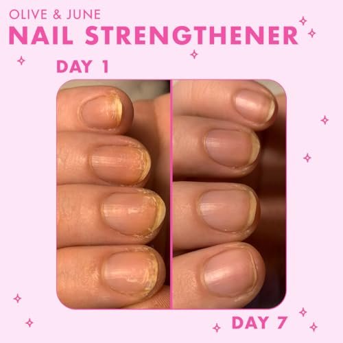 Olive & June Nail Strengthener | Heals & Conditions Weak, Brittle Nails | Up to 77% Increase in Strength | Prevents Peeling & Ridges | Celery Seed + Flora Complex | Vegan, Cruelty-Free Nail Treatment - görsel 10