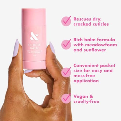 Olive & June Cuticle Hydration Set – Mini Cuticle Serum + Nourishing Balm with Hyaluronic Acid & Meadowfoam – Vegan & Cruelty-Free Nail Care Duo, Fragrance-Free, Dermatologist-Tested Avelisse