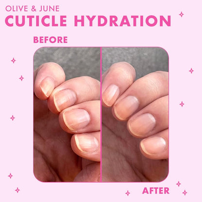 Olive & June Cuticle Hydration Set – Mini Cuticle Serum + Nourishing Balm with Hyaluronic Acid & Meadowfoam – Vegan & Cruelty-Free Nail Care Duo, Fragrance-Free, Dermatologist-Tested Avelisse