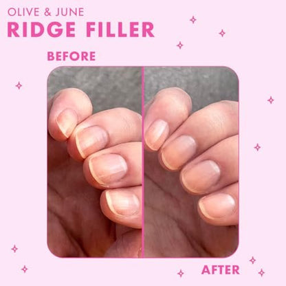 Olive & June Ridge Filler – Smoothing Nail Base Coat for Ridges with Vitamin E & Silica, Vegan & Cruelty-Free, Salon-Quality Mani at Home (0.46 fl oz) Avelisse