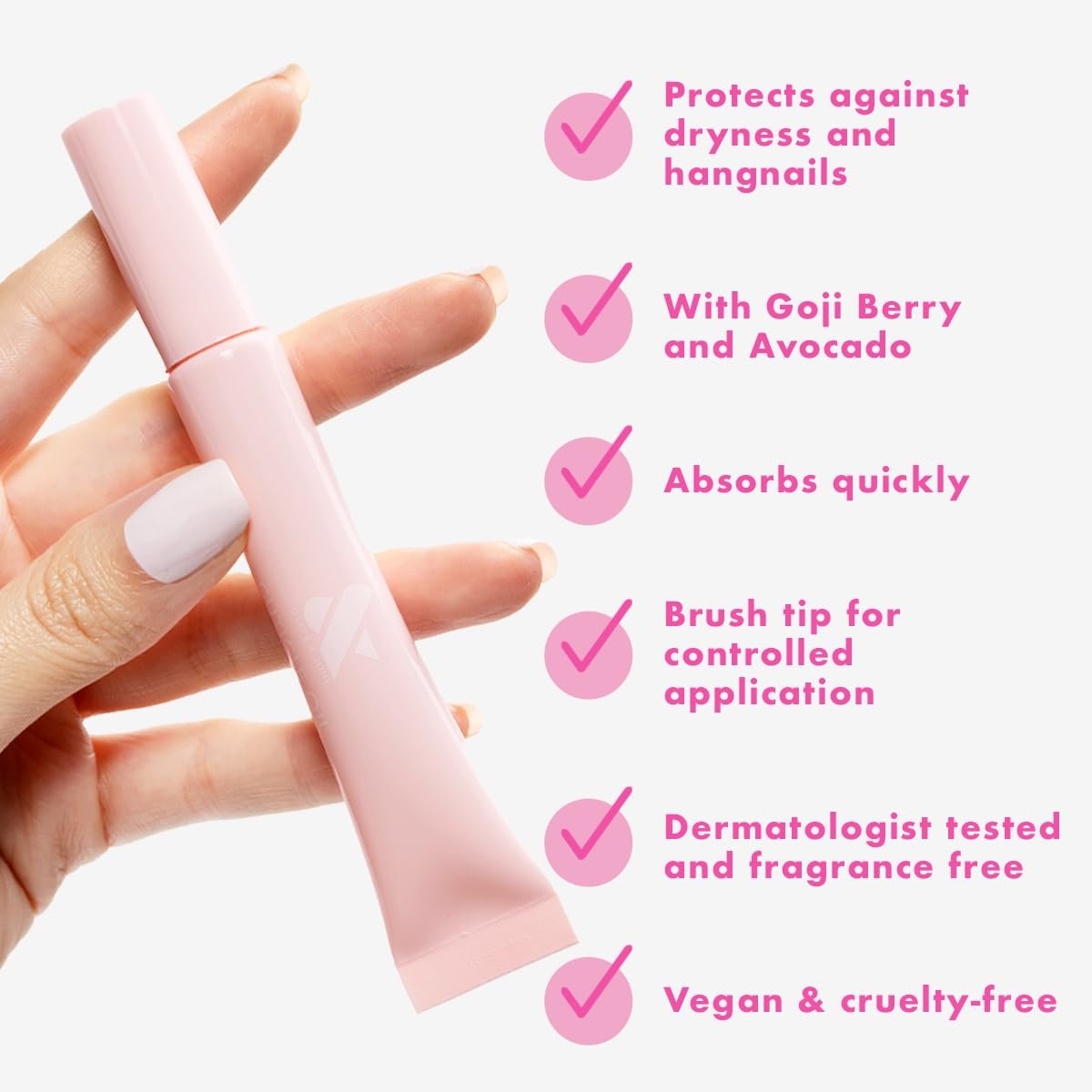 Olive & June Cuticle Oil - Hydrating Formula with Goji Berry & Avocado Oil, Fast-Absorbing, Fragrance-Free, Vegan & Cruelty-Free, Brush Tip Applicator, 0.27 Fl Oz Avelisse