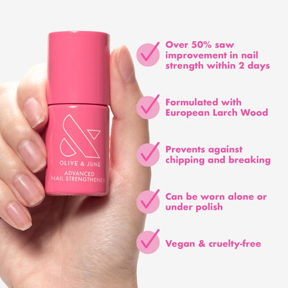 Olive & June Advanced Nail Strengthener – Powerful Treatment for Stronger, Longer Nails, Vegan & Cruelty-Free, 0.45 fl oz Avelisse