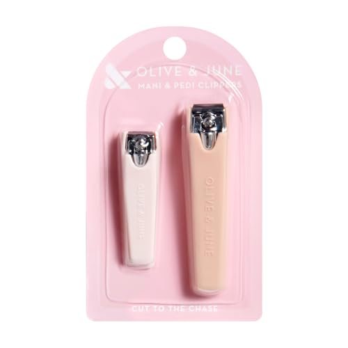 Olive & June Nail Clipper Set – Flat-Edge Clippers for Manicures & Pedicures, Small Fingernail & Large Toenail Clippers, Salon-Quality At-Home Nail Prep Tools - görsel 2
