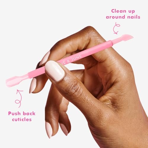 Olive & June Manicure Cuticle Pusher | Dual-Ended Tool for Safe, Easy Cuticle Care | Gentle Plastic Pusher & Cleanup Edge | At-Home Mani Essential with Stable Rubberized Grip - görsel 4