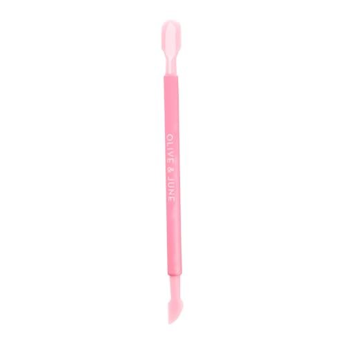 Olive & June Manicure Cuticle Pusher | Dual-Ended Tool for Safe, Easy Cuticle Care | Gentle Plastic Pusher & Cleanup Edge | At-Home Mani Essential with Stable Rubberized Grip - görsel 2