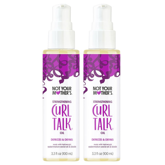 Not Your Mother's Curl Talk Strengthening Oil (2-Pack) - 3.3 fl oz Each - Nourishing Frizz Control & Strengthening Oil for Curls Avelisse