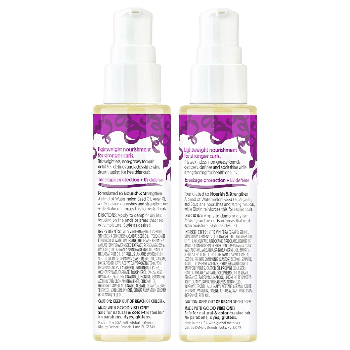 Not Your Mother's Curl Talk Strengthening Oil (2-Pack) - 3.3 fl oz Each - Nourishing Frizz Control & Strengthening Oil for Curls Avelisse