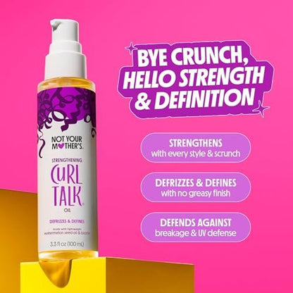 Not Your Mother's Curl Talk Strengthening Oil (2-Pack) - 3.3 fl oz Each - Nourishing Frizz Control & Strengthening Oil for Curls Avelisse