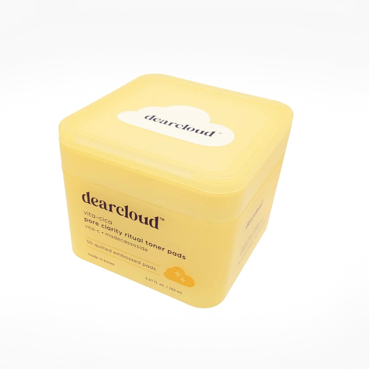 dearcloud Vita-Cica Pore Clarity Toner Pads – Korean Skin Care Toner for Face with Vitamin C, Madecassoside & Salicylic Acid (50 Count) - görsel 5
