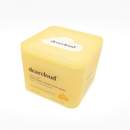 dearcloud Vita-Cica Pore Clarity Toner Pads – Korean Skin Care Toner for Face with Vitamin C, Madecassoside & Salicylic Acid (50 Count)