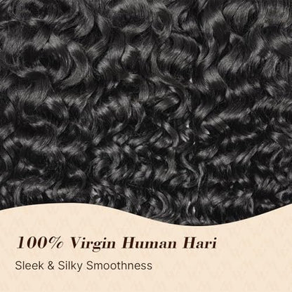 WEQUEEN 16A Deep Wave Water Wave 100% Unprocessed Brazilian Virgin Human Hair Bundles 20 Inch Quick Weave Real Hair Extensions