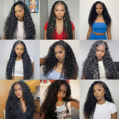 WEQUEEN 16A Deep Wave Water Wave 100% Unprocessed Brazilian Virgin Human Hair Bundles 20 Inch Quick Weave Real Hair Extensions