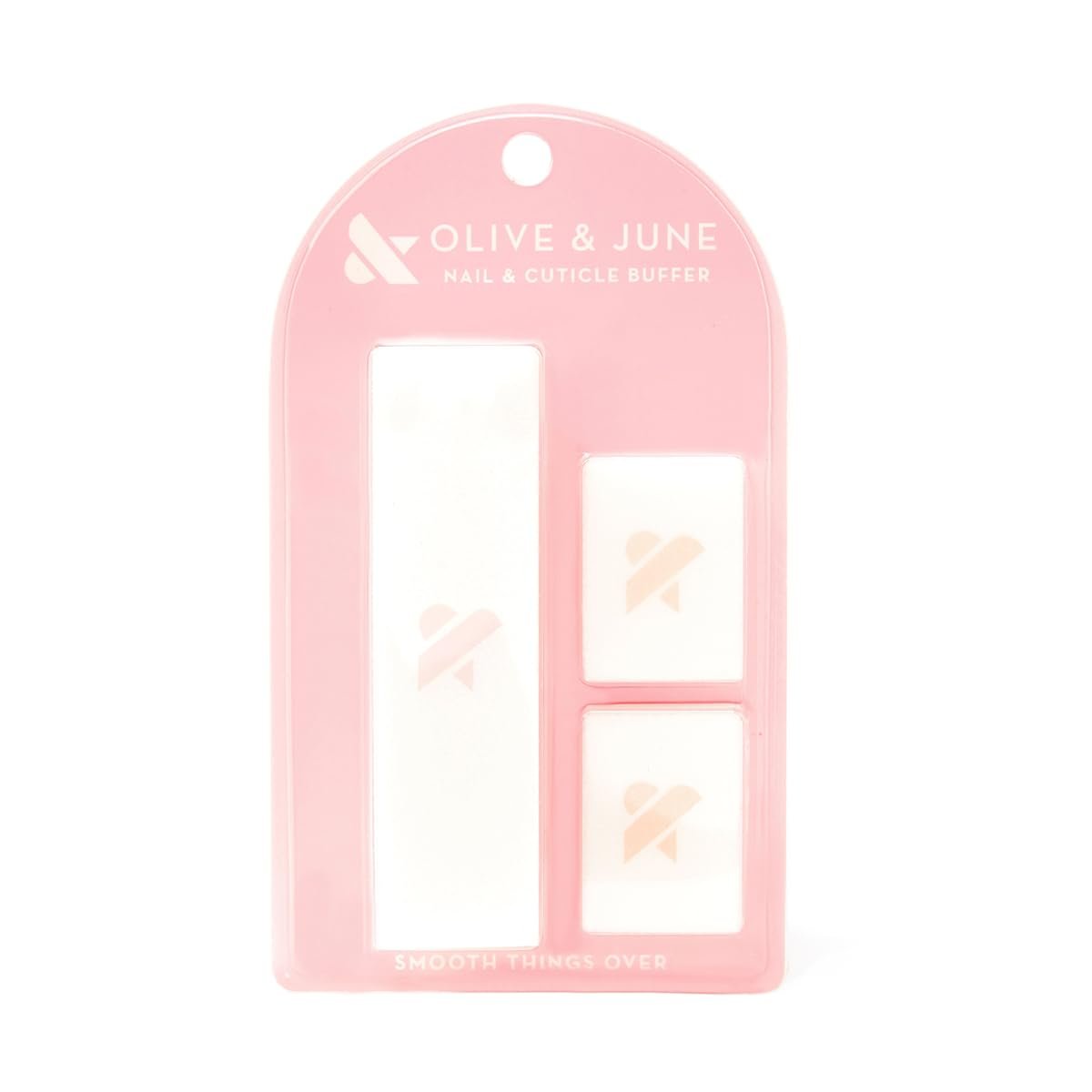 Olive & June Buffer Pack | 1 Full-Size + 2 Mini Nail Buffers for Manicures and Pedicures | Gentle Multi-Grit Buffers for Cuticles, Smoothing & Nail Prep | Salon-Quality Nail Tools for At-Home Use - görsel 1