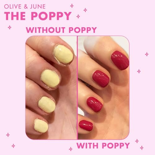 Olive & June The Poppy Universal Nail Polish Bottle Handle – Ergonomic Silicone Grip for Easy At-Home Manicure Avelisse