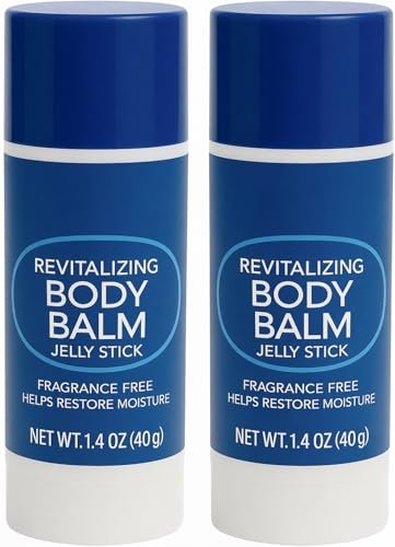 Fragrance Free Body Balm Stick with Petroleum Jelly - 2 Pack Moisturizing Travel Size Balm for Dry Skin - Mess-Free Application & Deep Hydration - 1.4oz Each Portable Skin Care Stick