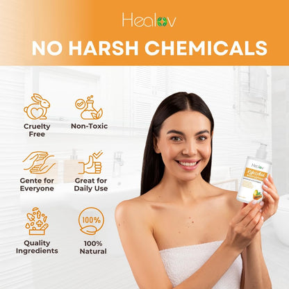 Herblov Kojic Acid Lotion – Skin Brightening Body Lotion for Age Spots, Hyperpigmentation, Intimate Areas – Dark Spot Remover, Reduces Acne Scars and Evens Tone – 10 oz